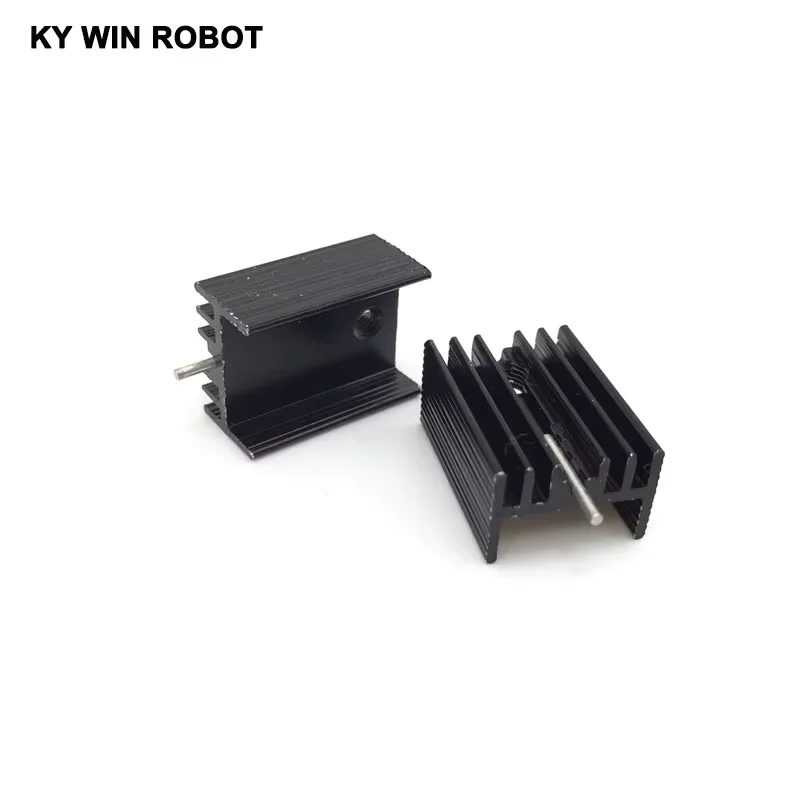 10 stks Aluminium TO-220 Heatsink TO220 Koellichaam Transistor Radiator TO220 Koeler Koeling zwart 20*15*10 MM Met Pin