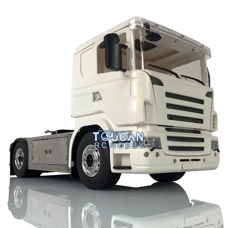 LESU RC Metal Chassis 4*4 Tractor Truck for 1/14 Scale Radio Controlled Model Cabin Light System Motor Servo ESC THZH0580