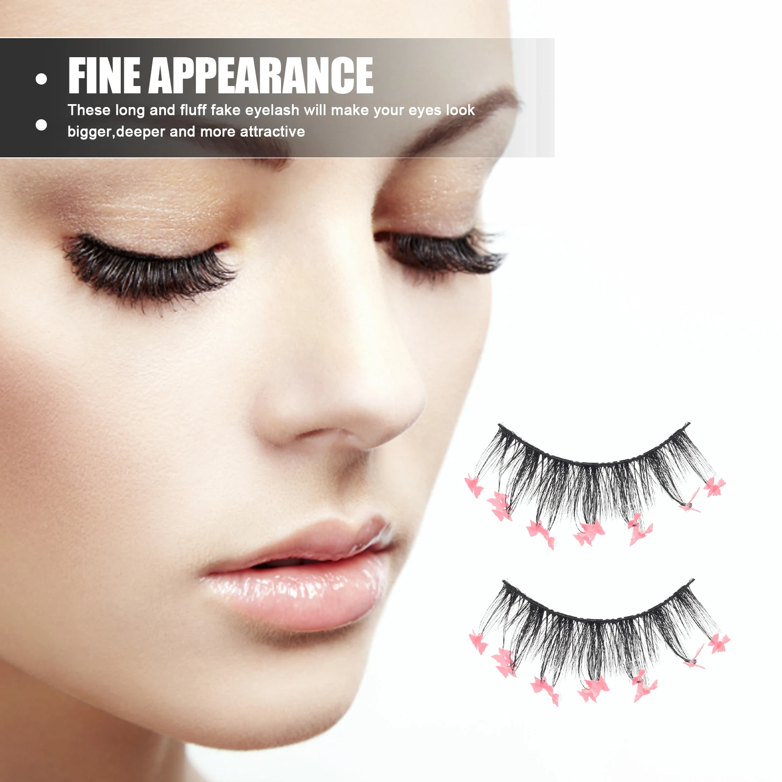 

1 Pair Fake For Lashes Women Fake Lashes Eye Makeup Daily False Eyelashes Wear Party Lash Extensions