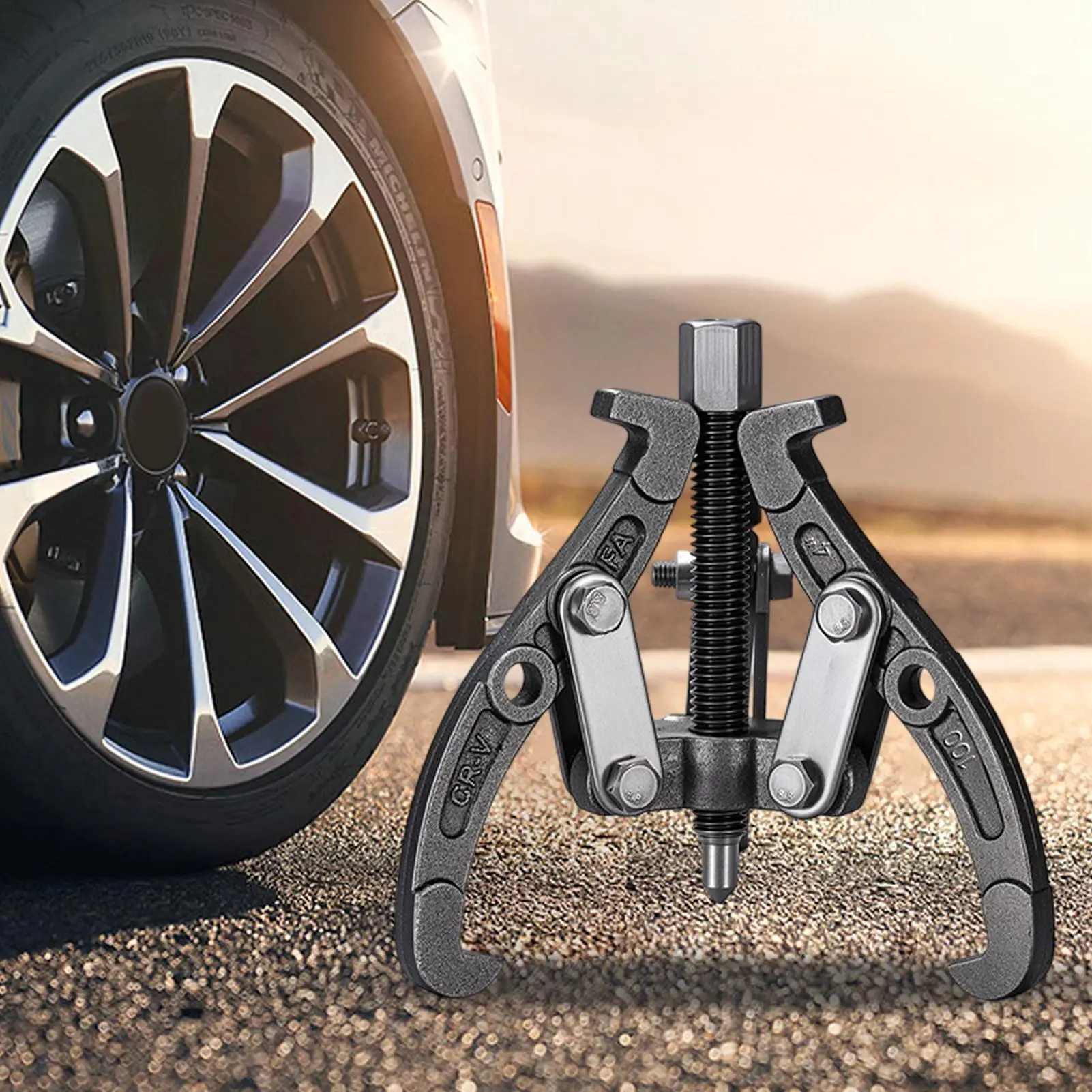 

Gear Pulley Puller with Reversible Jaw Heavy Duty Carbon Steel Pulley Removal Tool for Bearings Flywheels Pulleys Hubs