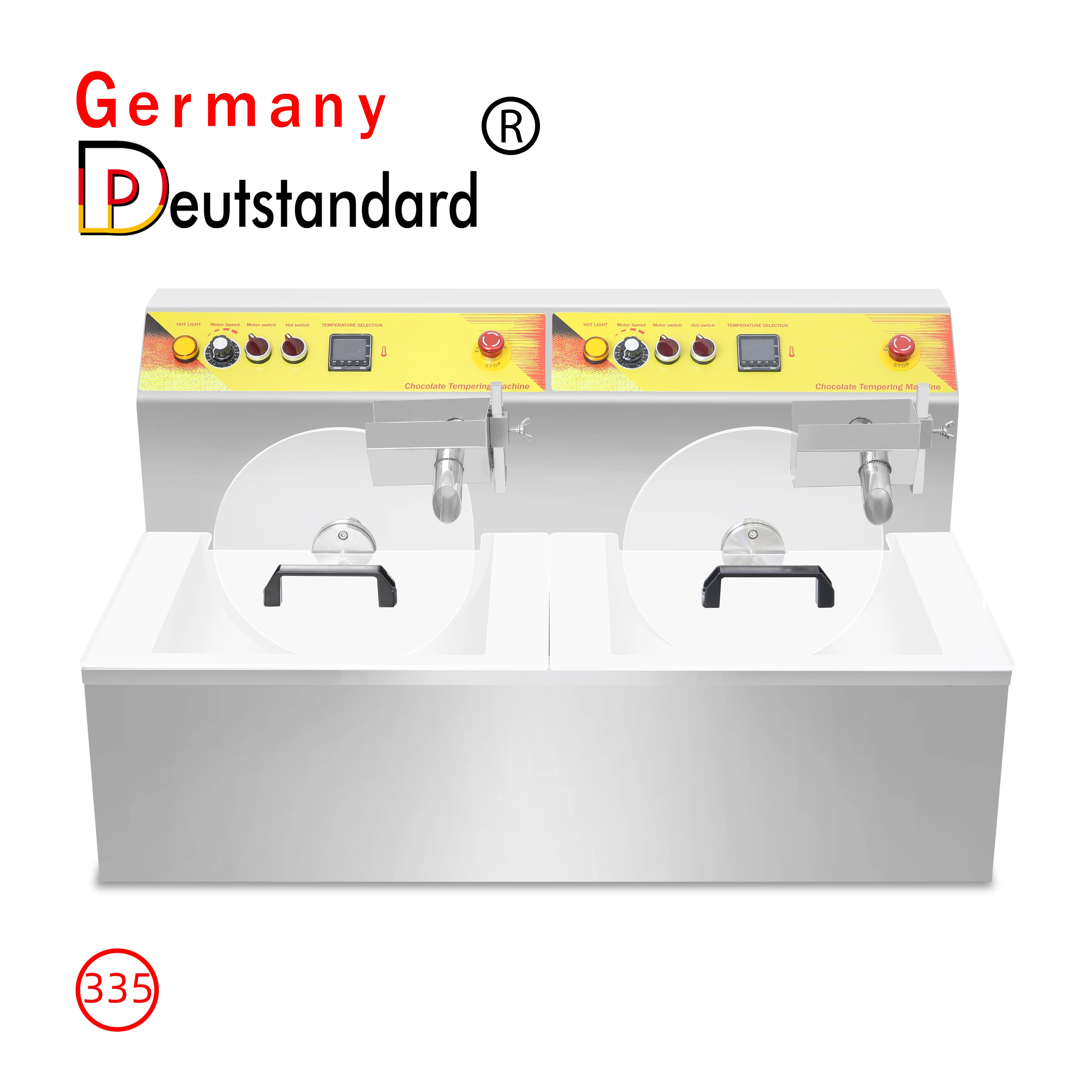 Commercial Electric 12.5L+12.5L Two-Heads Snack Machine 220V/110V Factory Direct Sales Chocolate Tempering Maker