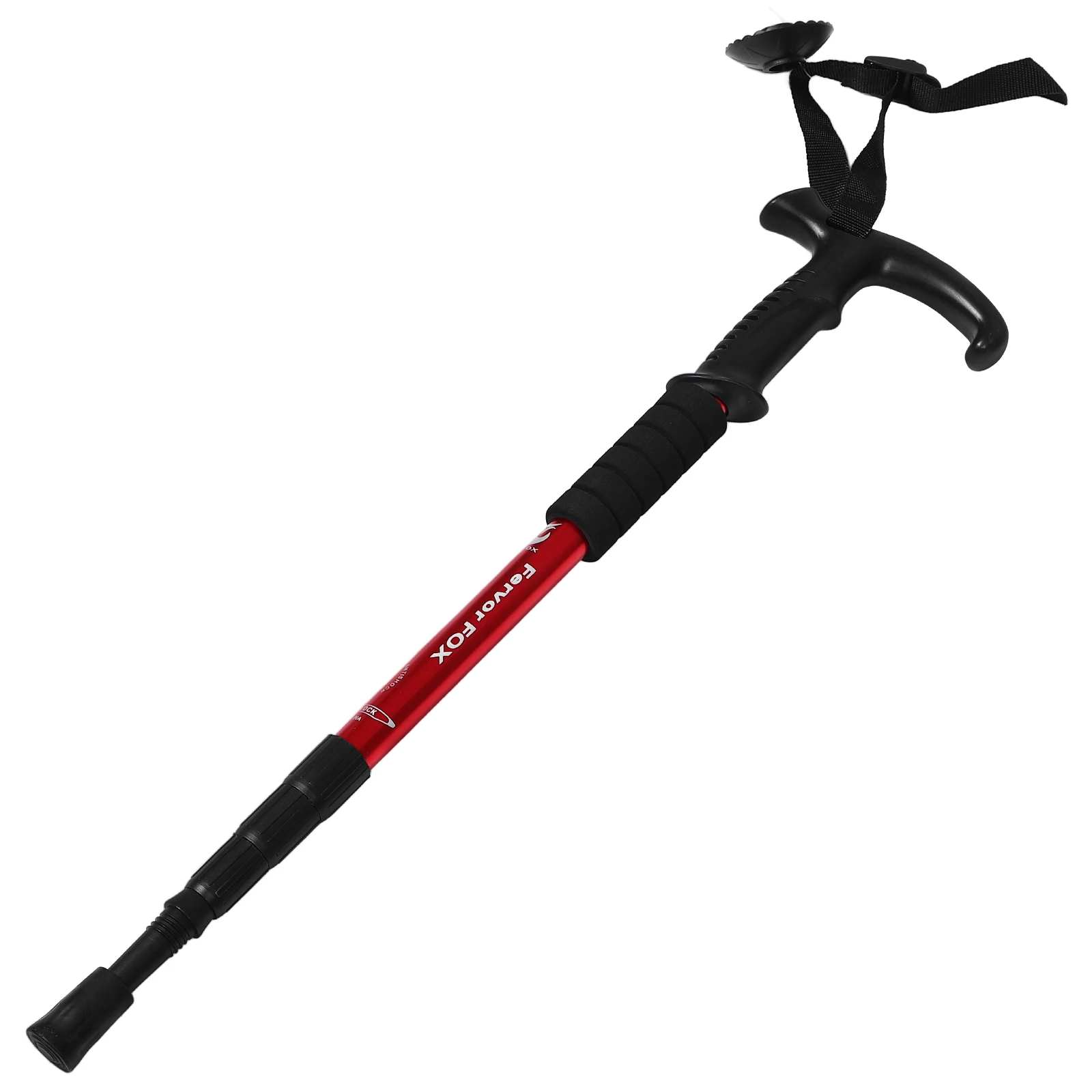 

Four-Section Telescopic Aluminum Alloy Shock Absorbing Hiking Pole Collapsible Walking Stick Adjustable Length for Men Women