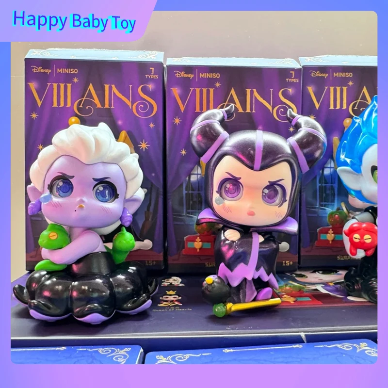 Boîte aveugle de la série Disney Villains 100% authentique, Collection de figurines d'anime comprenant la reine maléfique Cruella Ursula Hades, jouets maléfiques