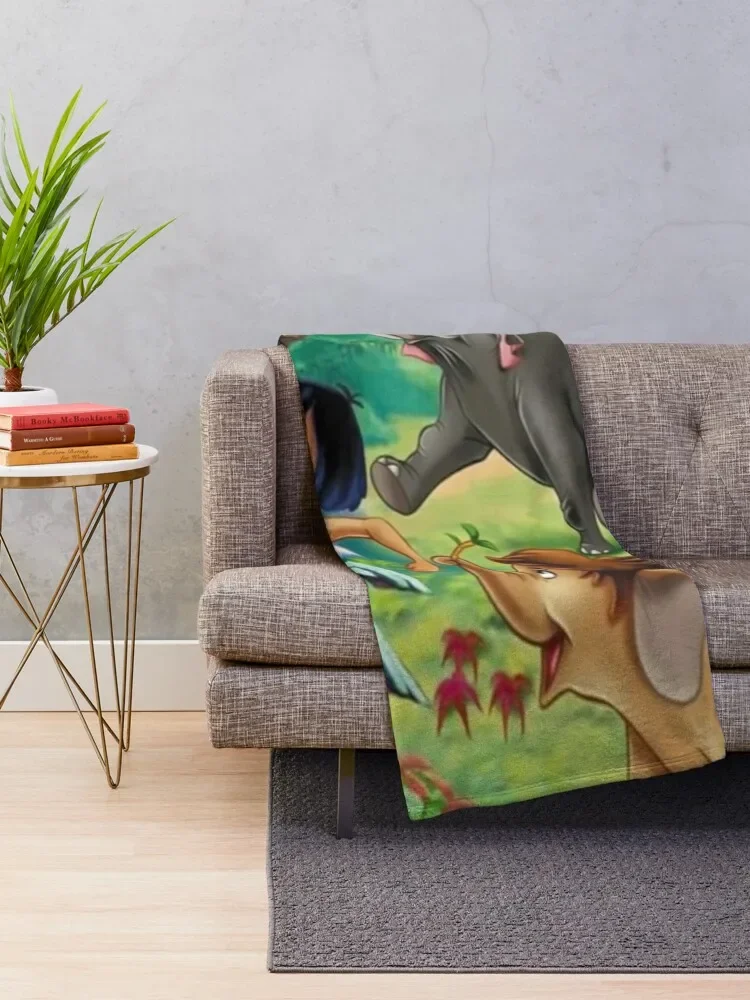 Baloo & Mowgli The Jungle Book Throw Blanket Luxury Brand Decorative Beds Blankets