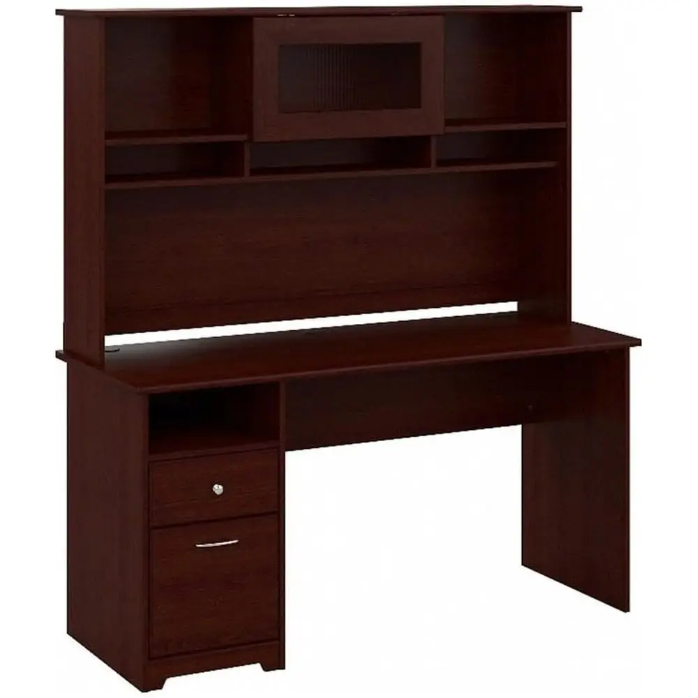 

Cabot 60W Bush Furniture Computer Desk with Hutch in Harvest Cherry Finish