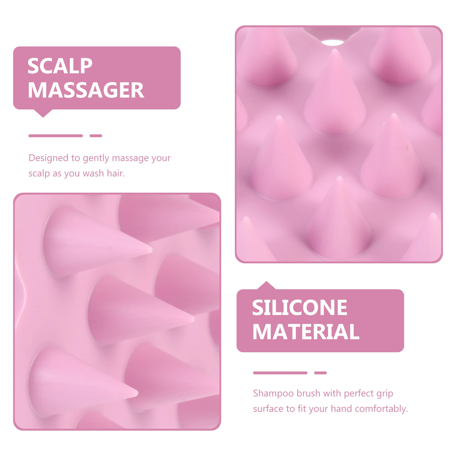 Cepillo de champú de silicona seco y húmedo, masajeador del cuero cabelludo, cepillo de ducha para el cabello, exfoliante de limpieza profunda ergonómico ligero para el crecimiento del cabello