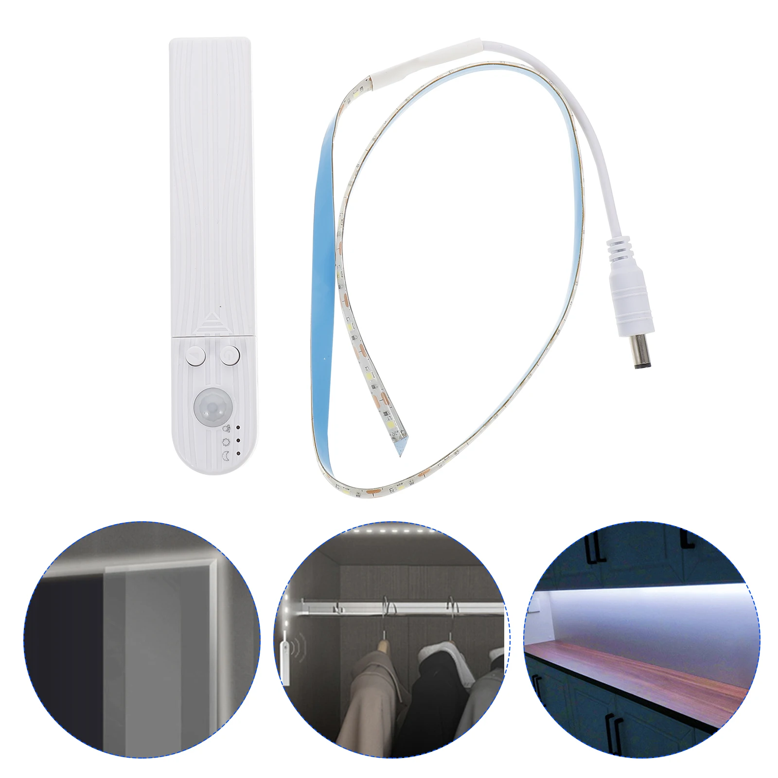 Human Body Induction Case Strip Light Decorative Strip Lamp Bedside Strip Light for Home Bedroom without (Cold W