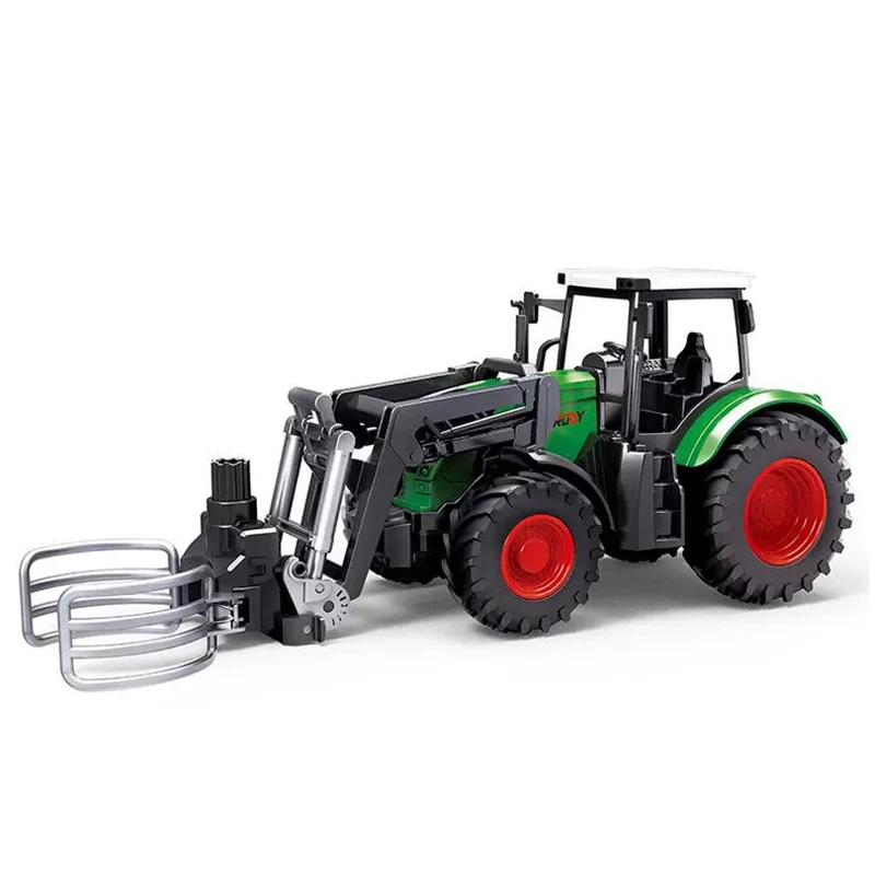 Tractor de granja con remolque, juguete de inercia, carretilla elevadora, camión de transporte, aspersor, modelo de simulación, juguete para niños,