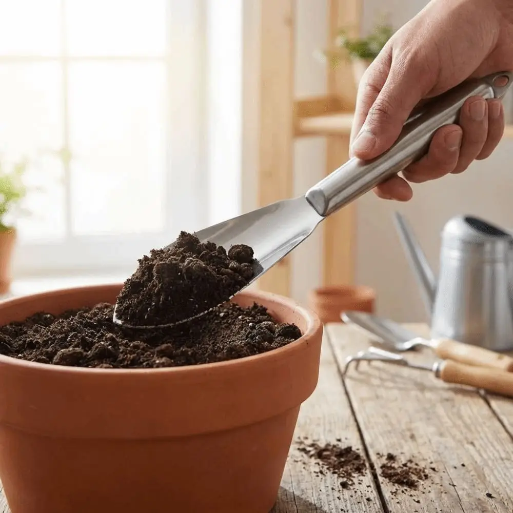 Thickened Stainless Steel Shovel Rustproof Integrated Molding Hand Trowel Hanging Hole Transplanting Tool Potting Scoop