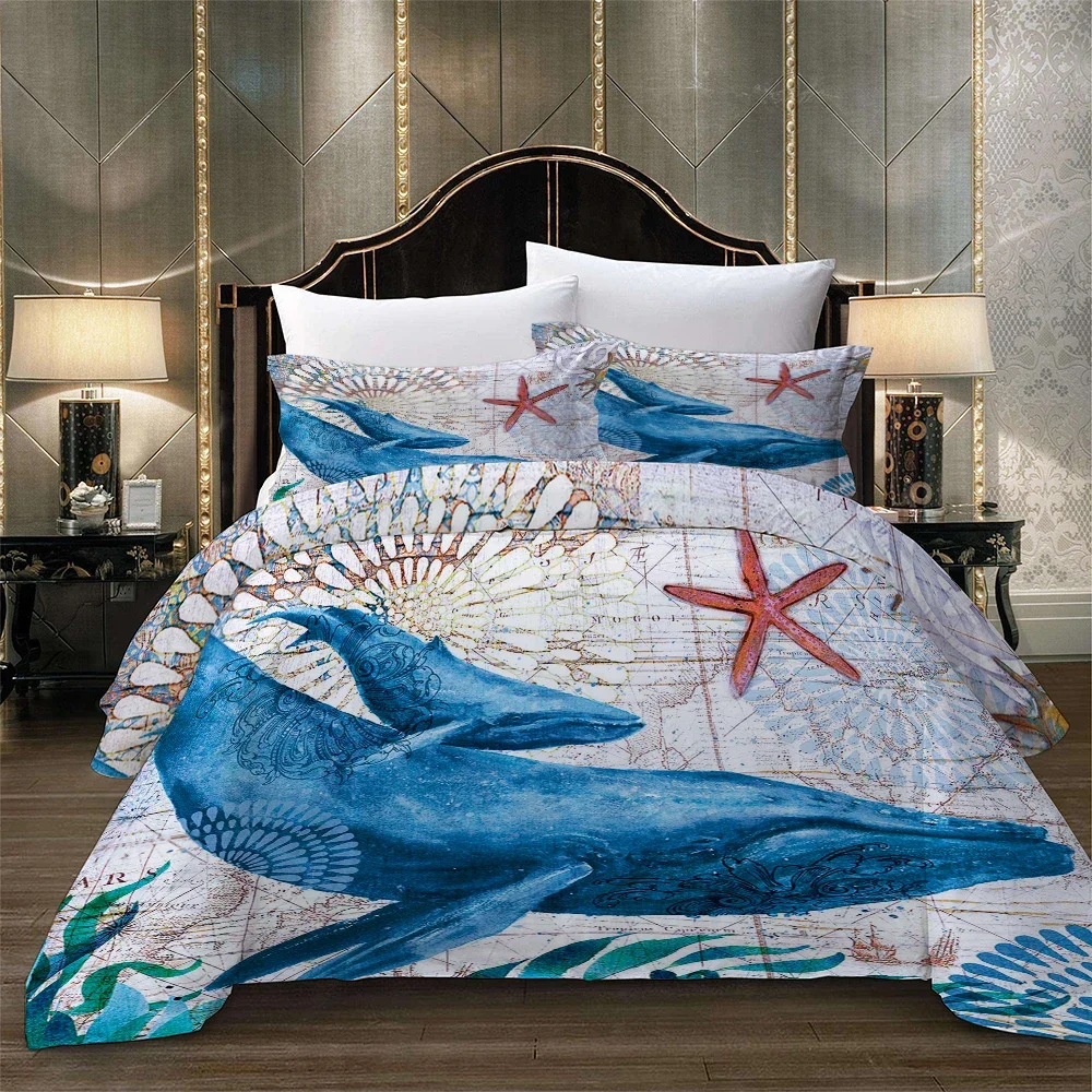 

3d Home Textile Set Super Soft Queen Comforter Sets Bedclothes Sharks Sharks Beddings Full Size Bed Set Duvet Set Cover Dropship