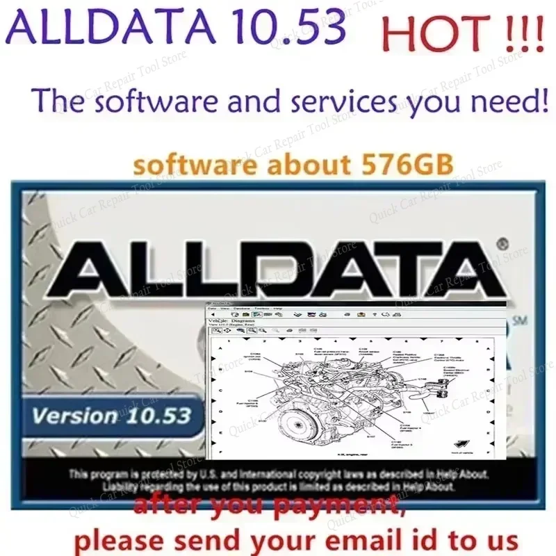 

Схема автоматического ремонта данных Alldata, программное обеспечение alldata 10.53, загрузка программного обеспечения автоматической диагностики, 570 ГБ