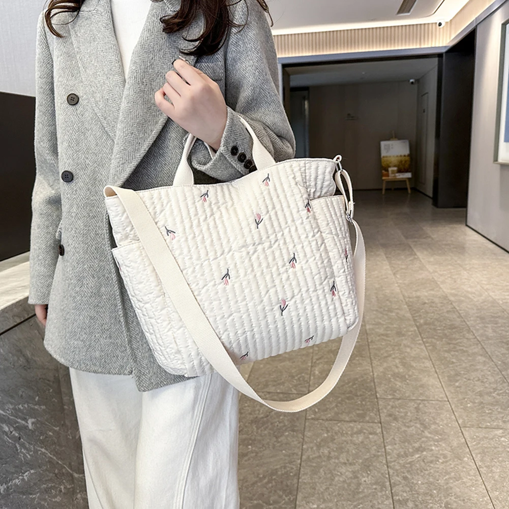 

Женская сумка через плечо для детских подгузников, большая вместительная сумка для детских подгузников с регулируемым ремешком, сумка-тоут для мамы, женская дорожная сумка