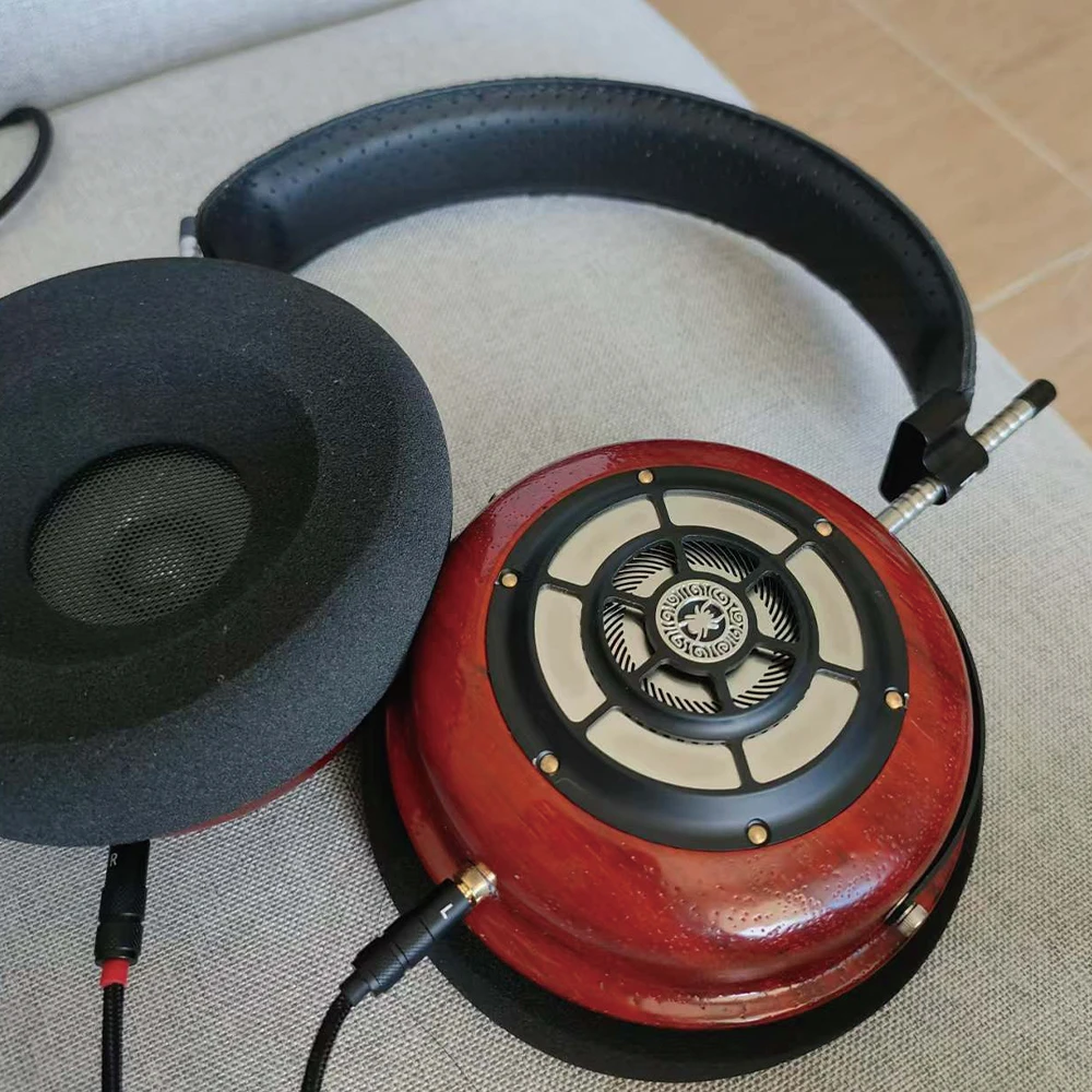 ELFINEAR Kit de carcasa de accesorios para auriculares, auriculares para juegos con cable sobre la oreja, Padauk de madera maciza, Kit DIY de alta gama para audiófilos