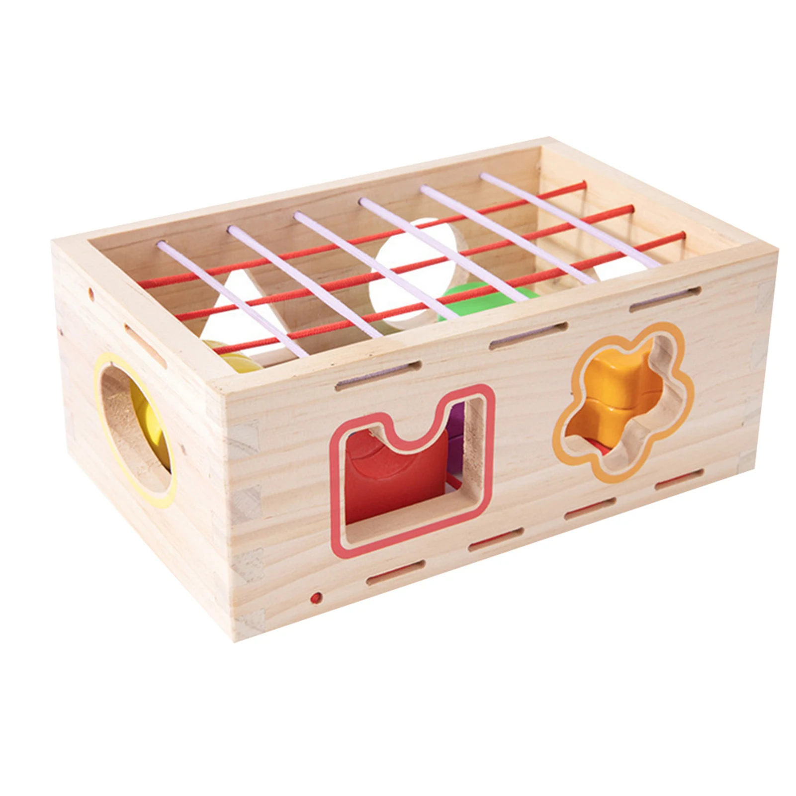 Juguete clasificador de formas para niños, caja de bloques a juego con formas de madera, juguete educativo para niños