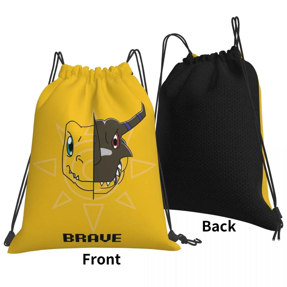 ดิจิมอน บราเว่กระเป๋าเป้สะพายหลังแฟชั่นแบบพกพาสายรัดกระเป๋าจิปาถะกระเป๋ากระเป๋าหนังสือสำหรับโรงเรียนท่องเที่ยว