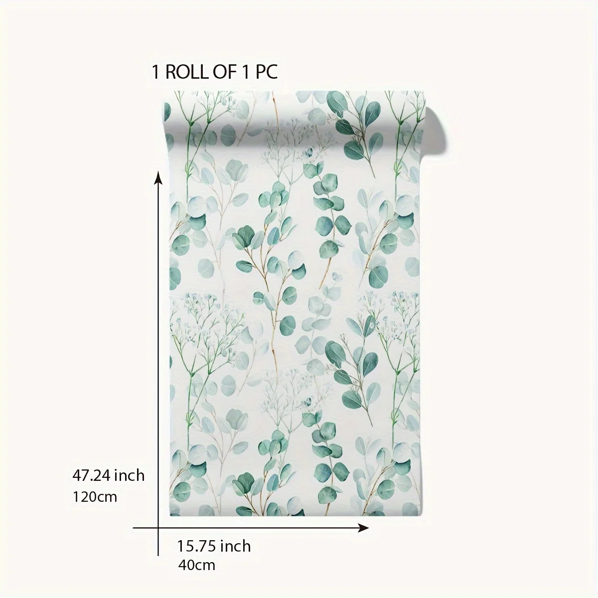 1PC watercolor green tree leaves pattern thickened moisture wallpaper self-adhesive waterproof bedroom background wall seamless