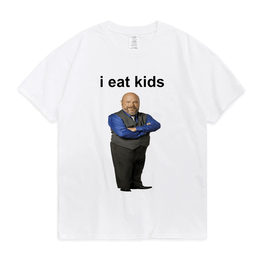 Funny Bertram Eats Kids T-shirt I Eat Kids Pure Cotton Short Sleeve T-shirts Boys Girls Casual Loose Harajuku Streetwear T Shirt