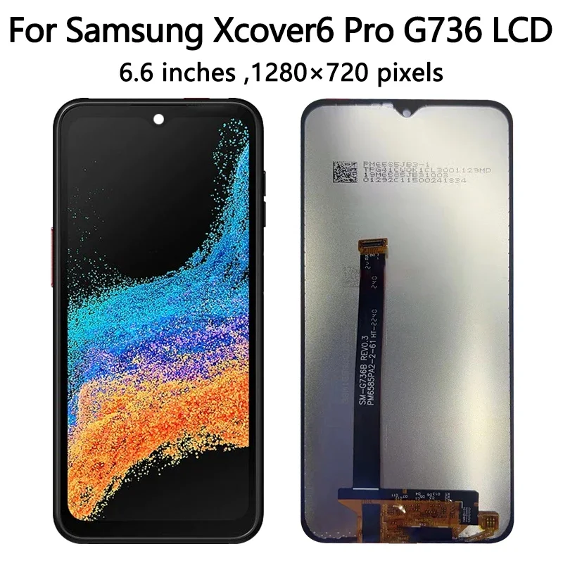 6.6“ AAA+ Quality For Samsung Xcover6 Pro 6Pro G736U G736B LCD