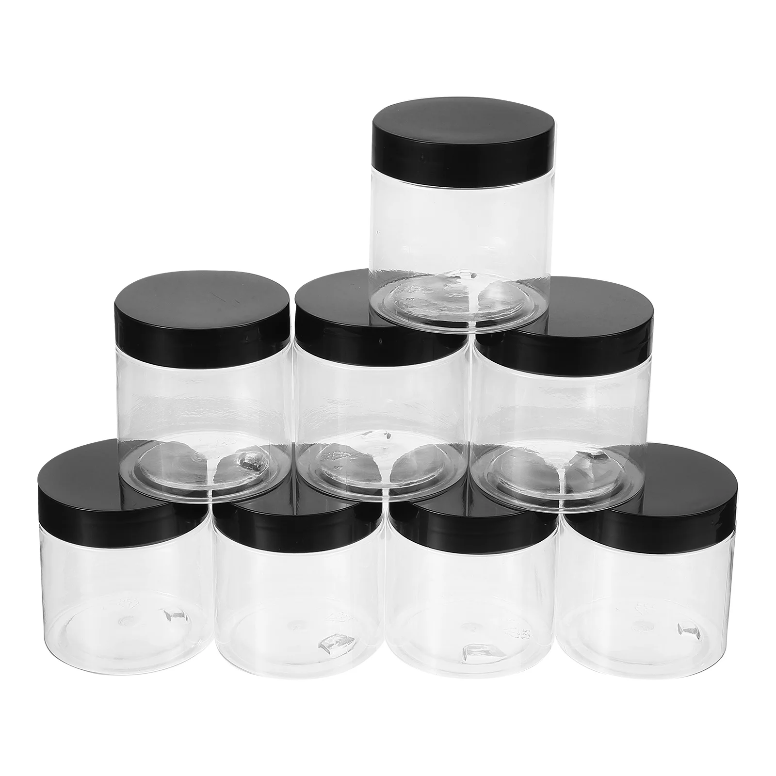 

8pcs Plastic Storage Jars Airtight Food Containers Dry Grain Rice Beans Jar Reusable Leakproof Transparent Container Home