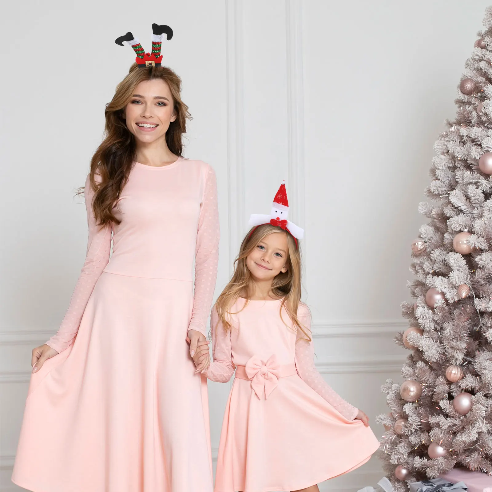 

Рождественский комплект повязок на голову, 6 шт., обручи для волос с рогами оленя для рождественской вечеринки, праздничные костюмы, украшения, праздничные аксессуары для женщин