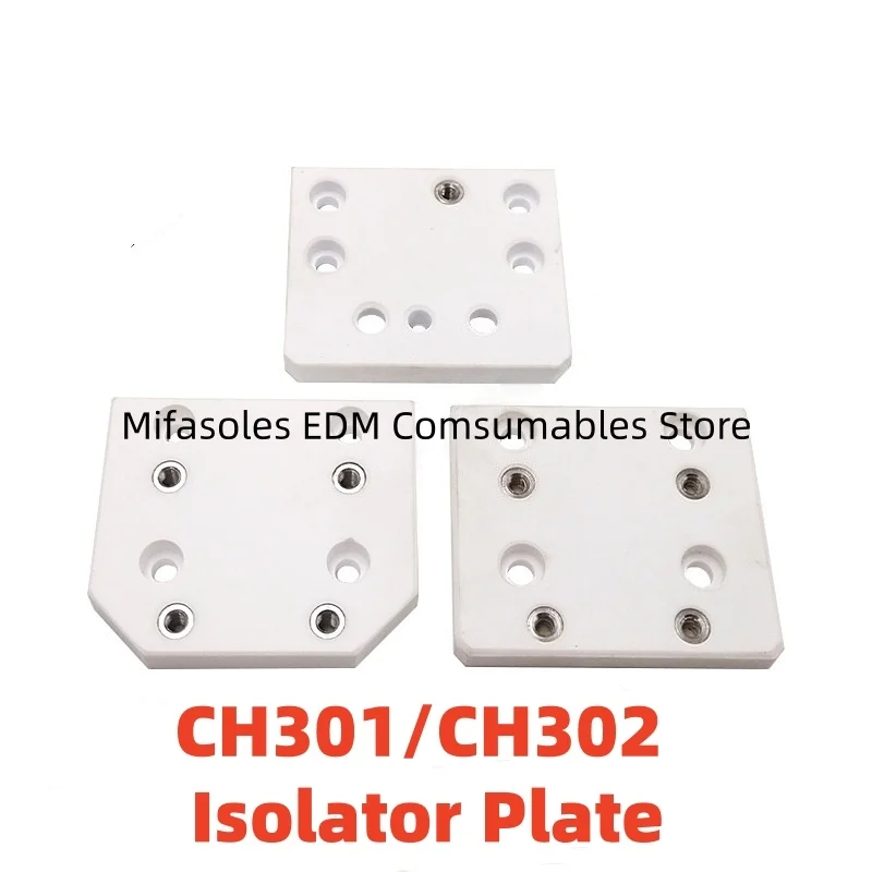 EDM CH301 CH302 Upper Lower Isolator Plate 64x76x10/12mm Ceramic Insulation Board for CHMER CW/HW Series CNC Wire Cut Machine