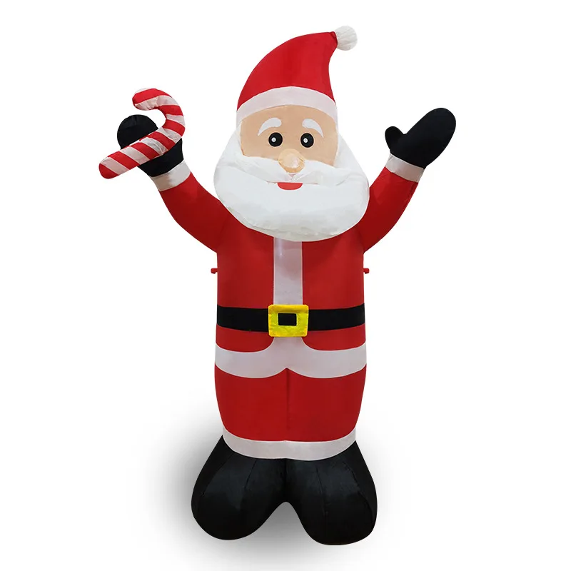 

Christmas Inflatable Santa Claus with Candy Cane Air Mold Garden Ornament Holiday Ornament