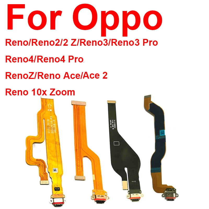 For OPPO Reno Z 10x Zoom 2 3 4 Pro ACE 2 2F 4G 5G USB Charger Port Flex USB Charging Dock Flex Cable Connector Parts