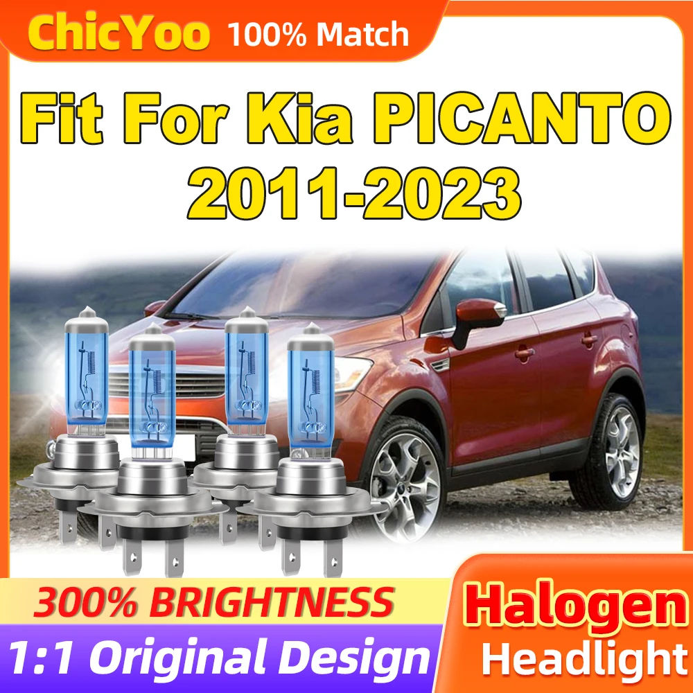 

Fit For Kia PICANTO 2011-2021 2022 2023 24000LM Halogen Headlight Bulbs 200W HID Xenon Lamps 6000K 12V Super White Car Lights