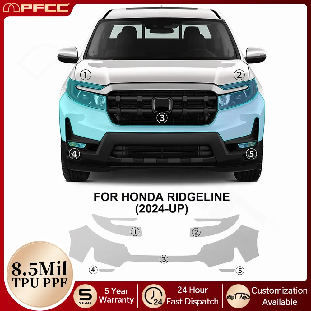 

Pre-cut PPF For Honda Ridgeline 2024 2025 TPU Paint Protection Film Car Body Clear Bra Anti-scratch Resistant Invisible Cover