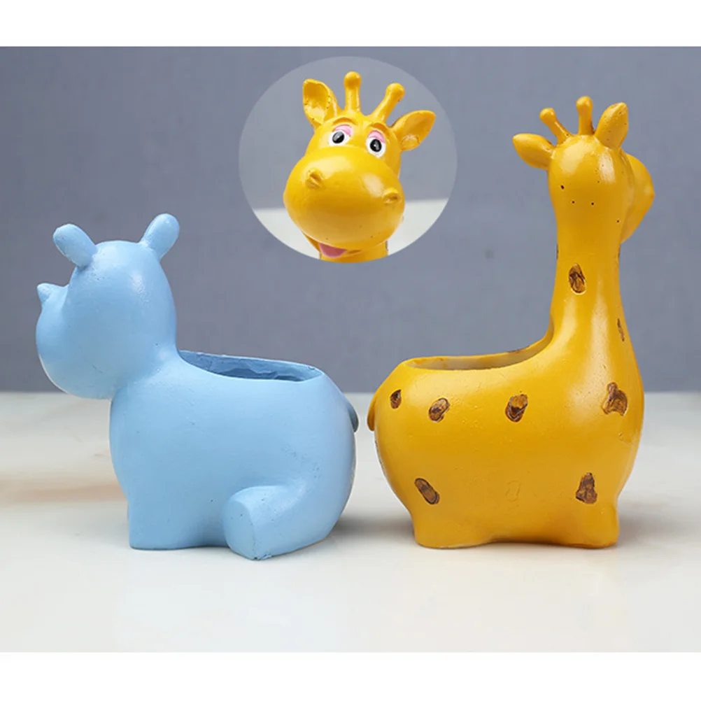 

Cartoon Resin Giraffe Flower Pot Durable Succulent Planter Office Garden Home Decoration Animal Planter Animal Flowerpot