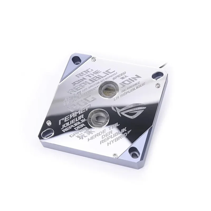 Mirror Surface CPU Waterblock AM5 Watercooler Block Support AM4 1700 1800 20XX ROG Logo Design 5V ARGB