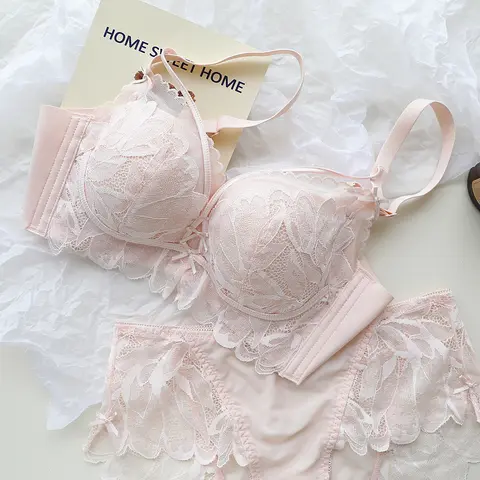 sexxy Lace Lingerie Women s Small Breasts Gathered to Show Large Without Steel Ring Underwear Anti Sagging Breasts Bra