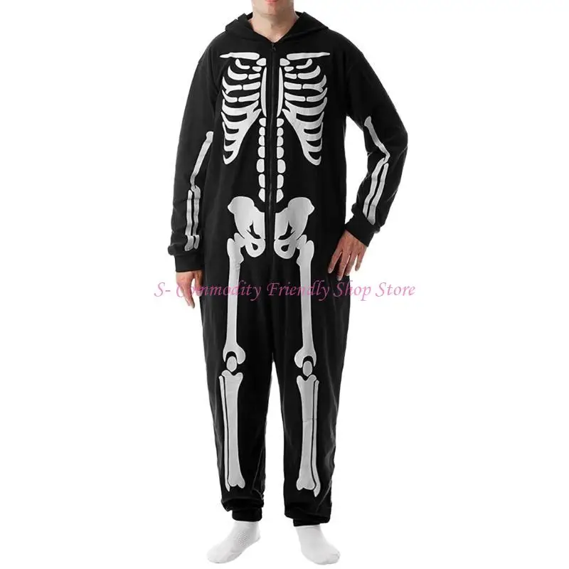 85AE Black Onesie Adult Costume Women Halloween Onesie One-Piece Pajamas