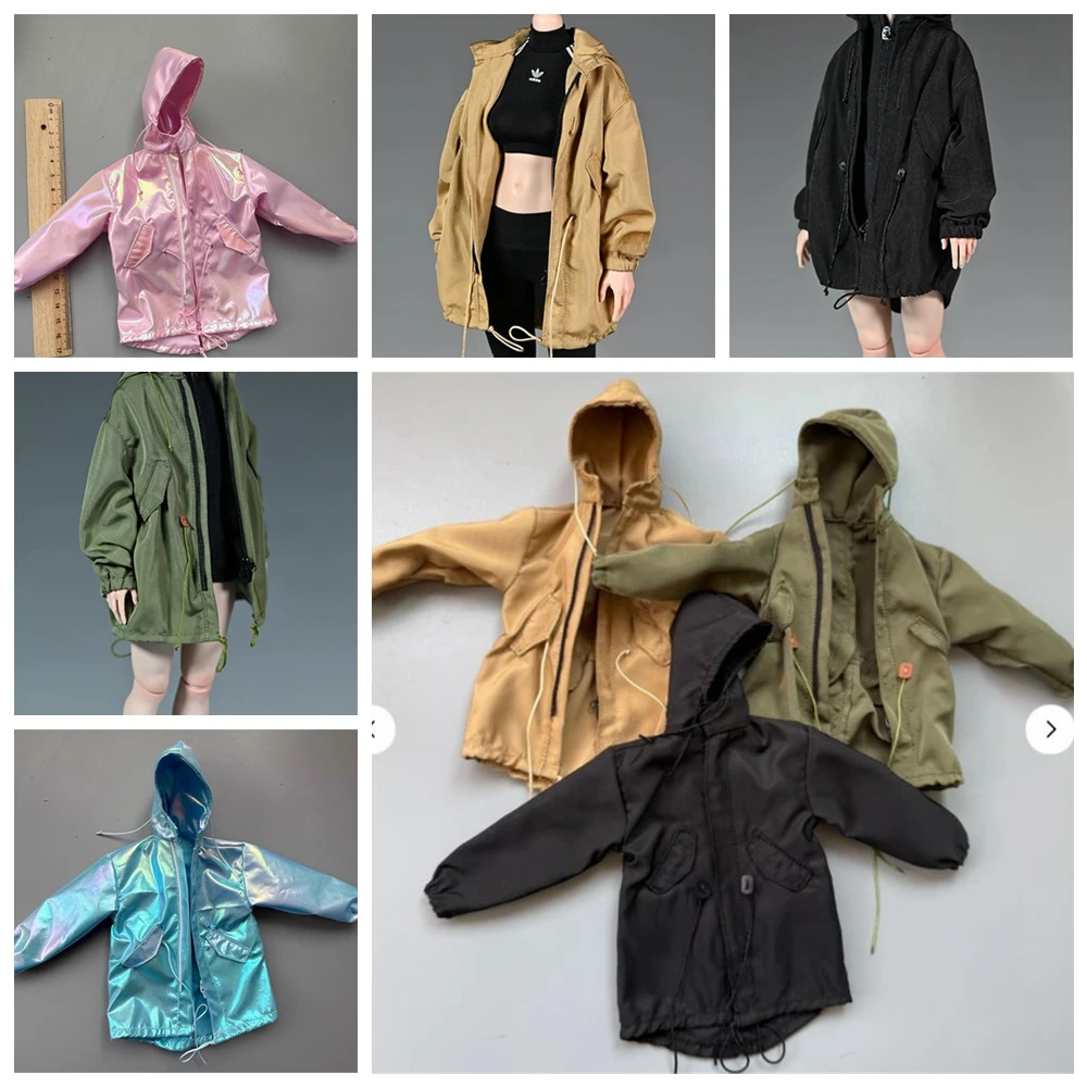 

1/6 Female soldier clothes model windbreaker jacket long Coat outfit Model Toys For 12 inch figure model totys