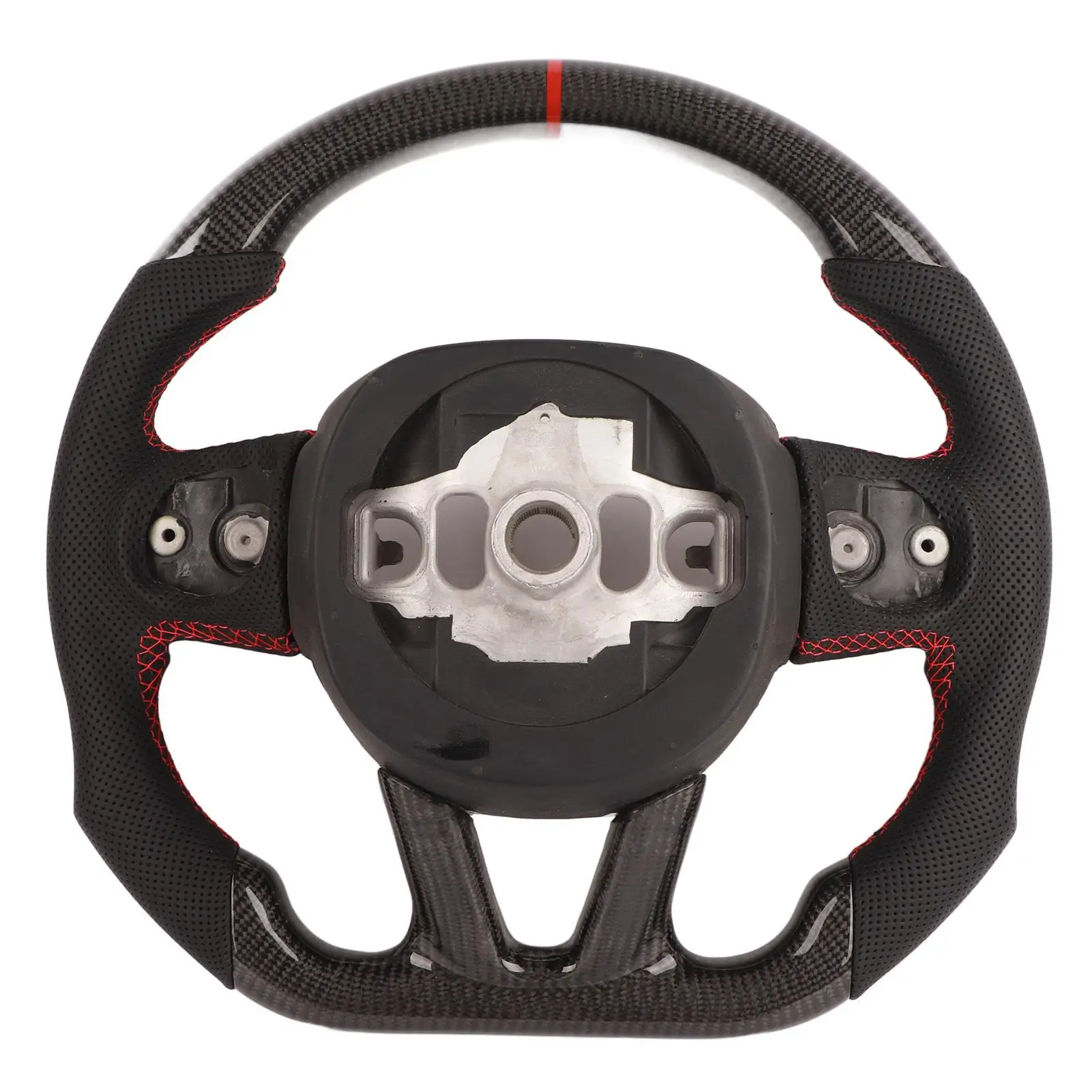 

Carbon Steering Wheel with Nappa Leather & Red Stitching for dodge Challenger/Charger 2015-2020