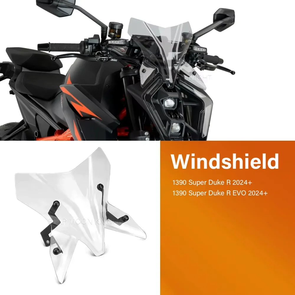 For 1390 Super Duke R Evo Accessories 1390 Super Duke R  EVO 2024- Front Windshield Deflector Fairing Wind Shield Deflector