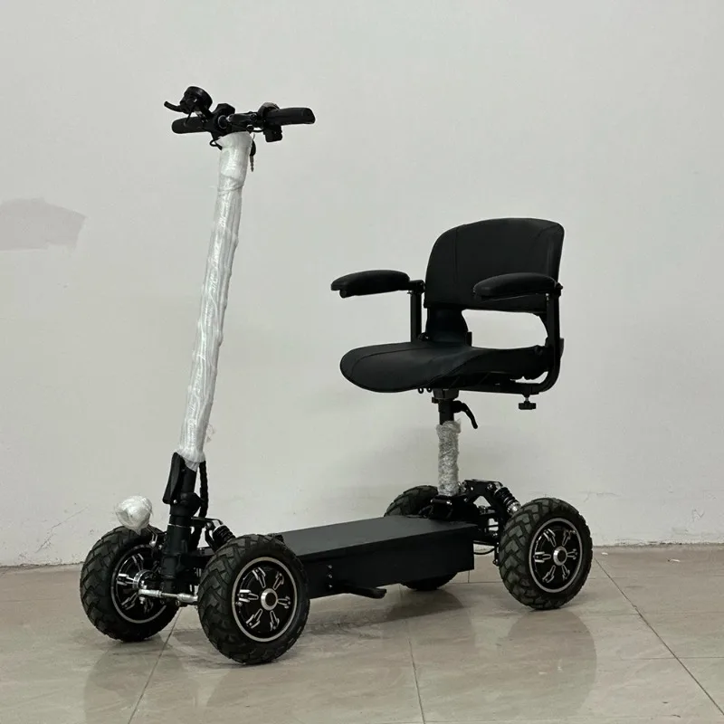 

four-wheel electric scooter foldable 48V long battery life electric golf cart single travel and sightseeing travel