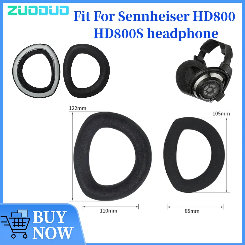 

Soft Foam Protein Leather Headphone Earpads Ear Pads Compatible For Sennheiser HD800 HD800S Headset Earmuff Earphone Sleeve ZUOD