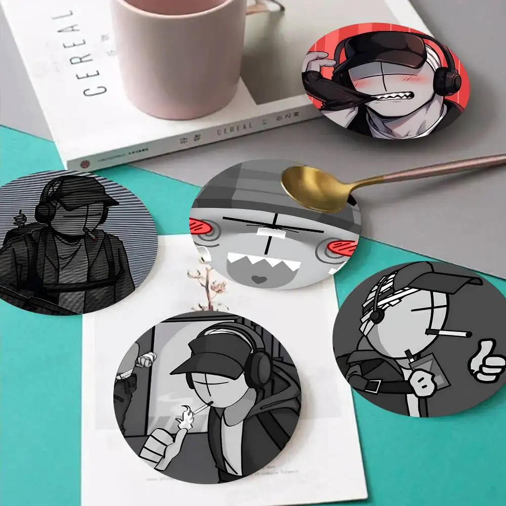 1pc D-eimos M-adness C-ombat Wooden Coaster Colour Printing Cup Mat Home Desk Decoration Gifts