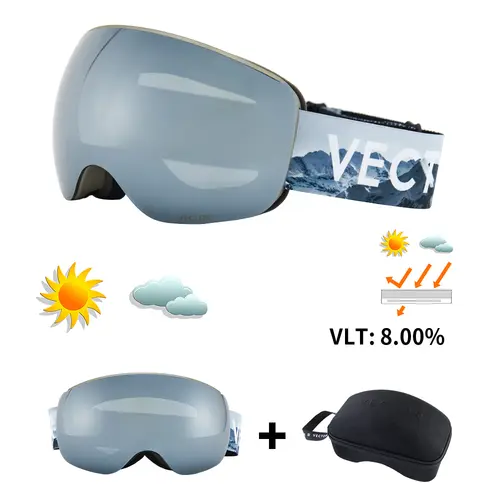 VECTOR OTG Ski Snowboard Goggles Women Men Skiing Eyewear UV 400 Snow Protection Glasses Adult Double Spherical Mirror Magnetic - Image 12