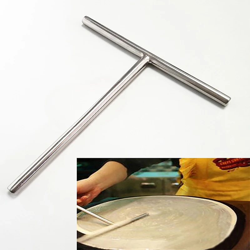 French Crepe Spreader Pancake Like Batter Spreading Tools Stainless Steel Pancake Like Batter Bake Kitchen Tool