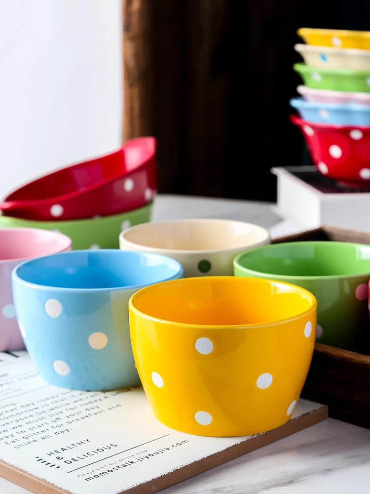 Японская посуда Sle Cerc в горошек, фруктовый салат, лапша, суповая миска, миска для яиц, миска для завтрака из дефера, микроволновая печь, Se