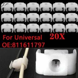 Car Brake Line Hose Clips Double Cable Holder White Clip For VW Bora Golf MK2 MK3 Passat Golf Jetta Audi A4 Seat Skoda 811611797