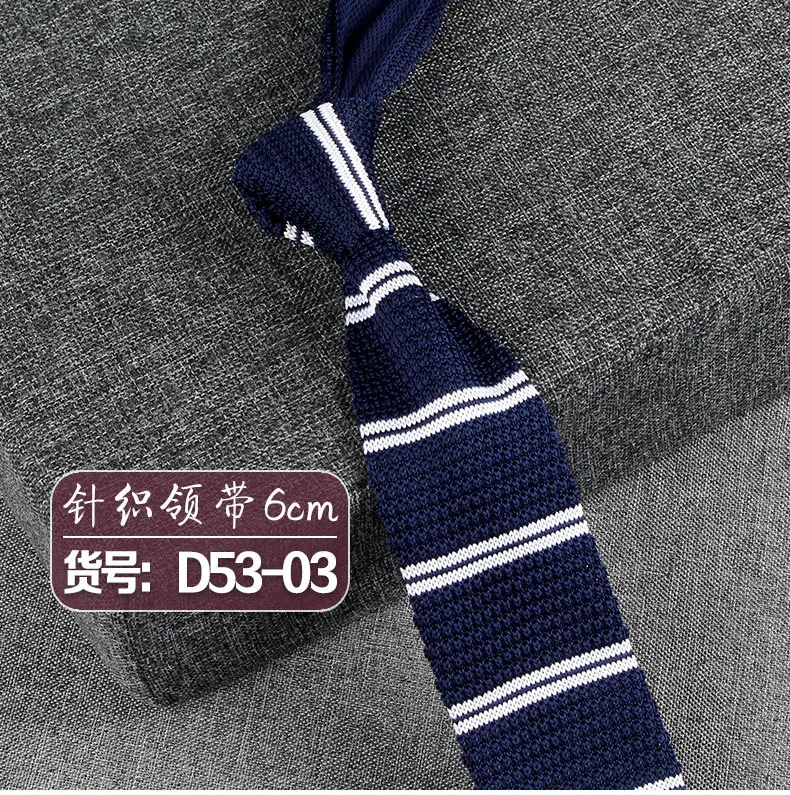 Neue Strick krawatten lässig dünne Krawatte für Party Jungen Mädchen gestrickt gestreifte Krawatte Hochzeit Krawatte für Bräutigam Hals tragen für Männer – Detail 6