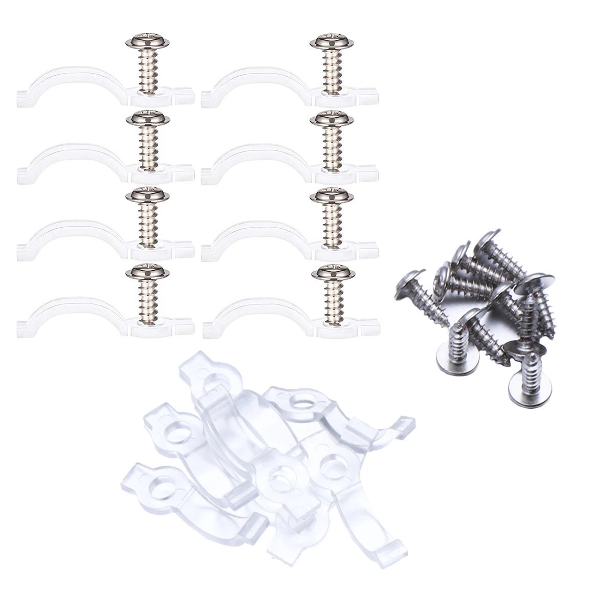 

100 Pcs Strip Light Mounting Brackets Transparent Clips LED Attachment One Side Fixing SMD 2835 5050 Waterproof Heat Resistant