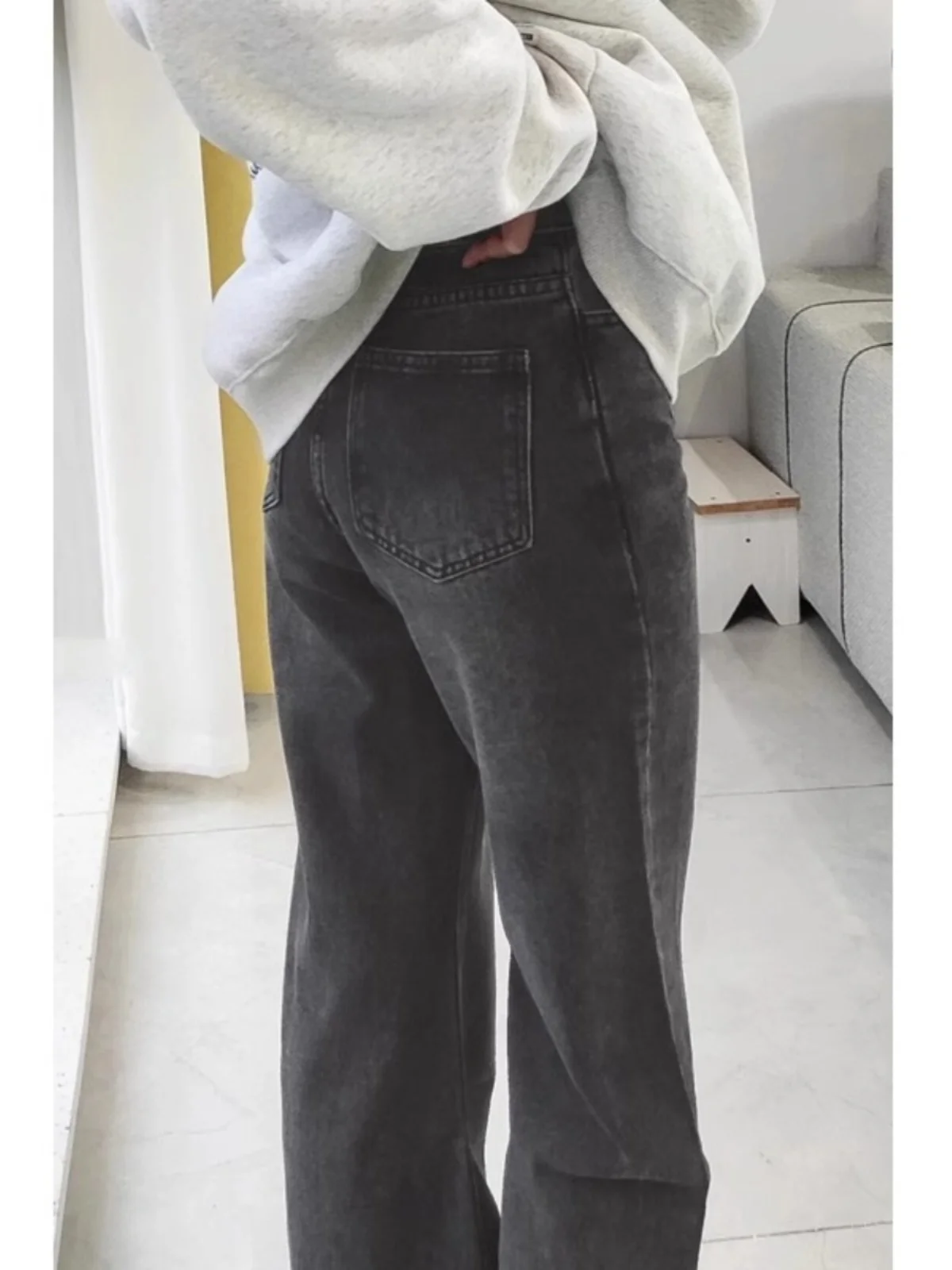 ay Wide Leg Jeans Women's Fall Loose Slim Straight Leg Pants for Pear aped Body High Waist Casual Sle Denim High Waist