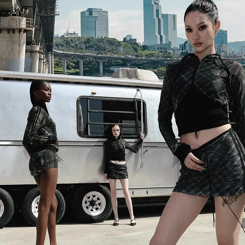 Pantaloni Spor Or dal design americano per donna Casual Camouflage Ords Trendy Commuter Sle Gamba dritta Regular Thin