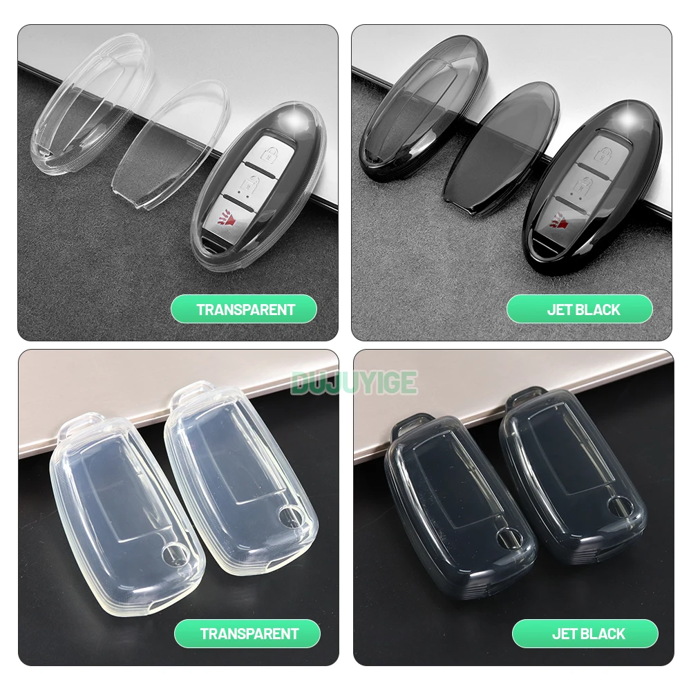 Clear TPU Car Key Case For Nissan Altima Teana L33 2013-2018 Key Fob Cover Protector Shell Auto Accessories 2014 2015 2016 2017