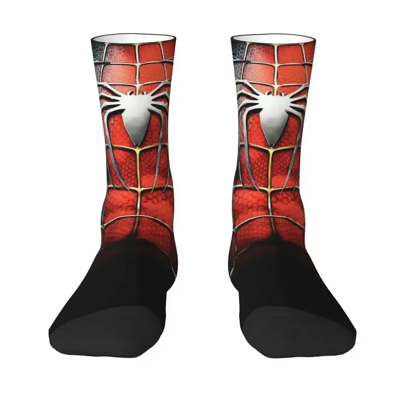 Spider Web Men's Crazy Crew Socks Hip Hop Novelty Spring Summer Autumn Winter Dress Socks