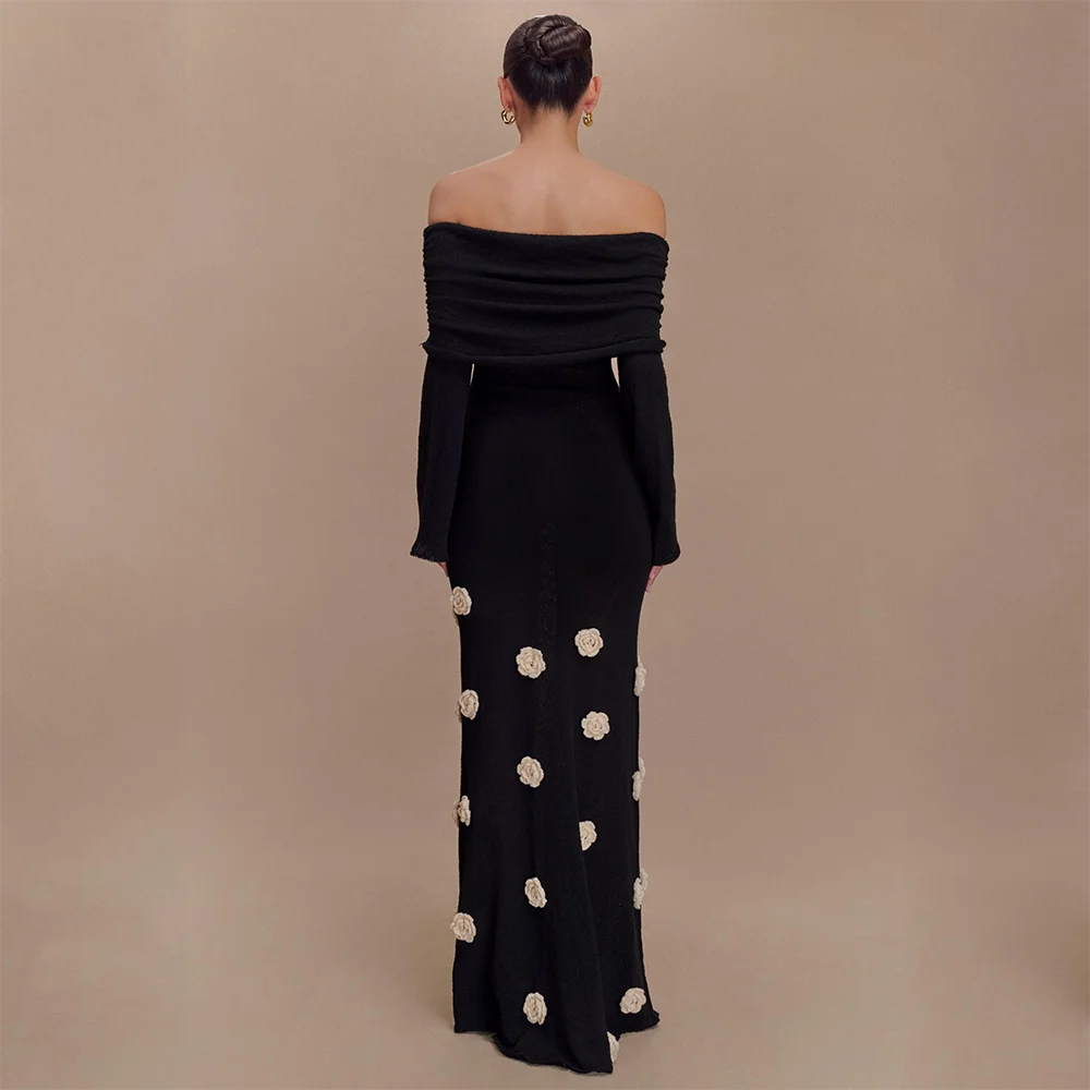 Abiti da sera lunghi personalizzati a maniche lunghe Abiti da ballo eleganti per occasioni formali a sirena Abiti da ballo lunghi fino al pavimento 2025